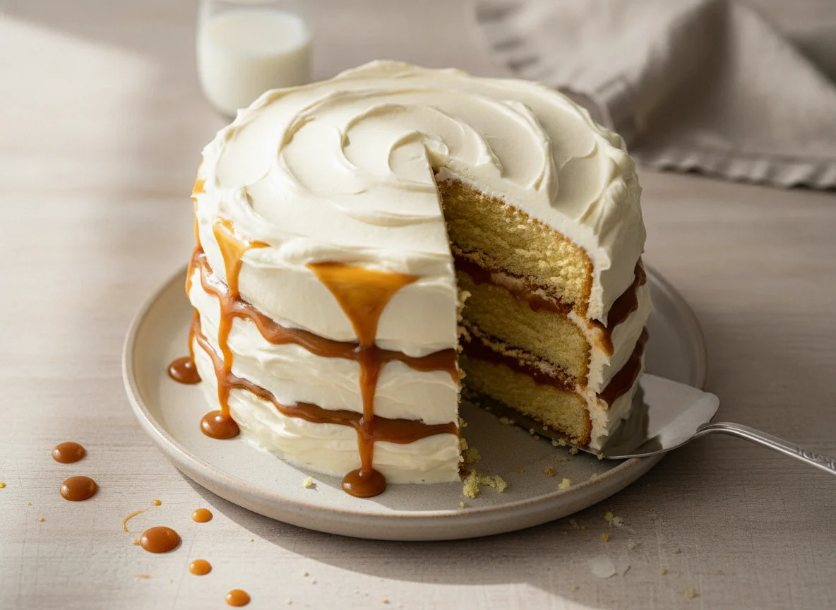 Layered Cake with Caramel Filling photo
