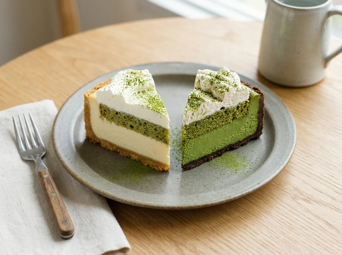 Layered Cheesecake and Green Tea Cheesecake photo