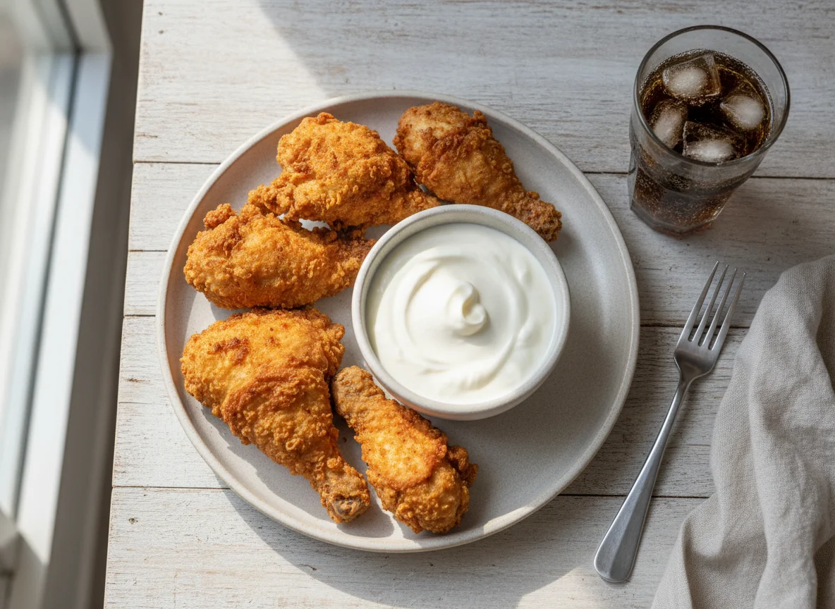 Leftover Chicken with Yogurt and Soda photo
