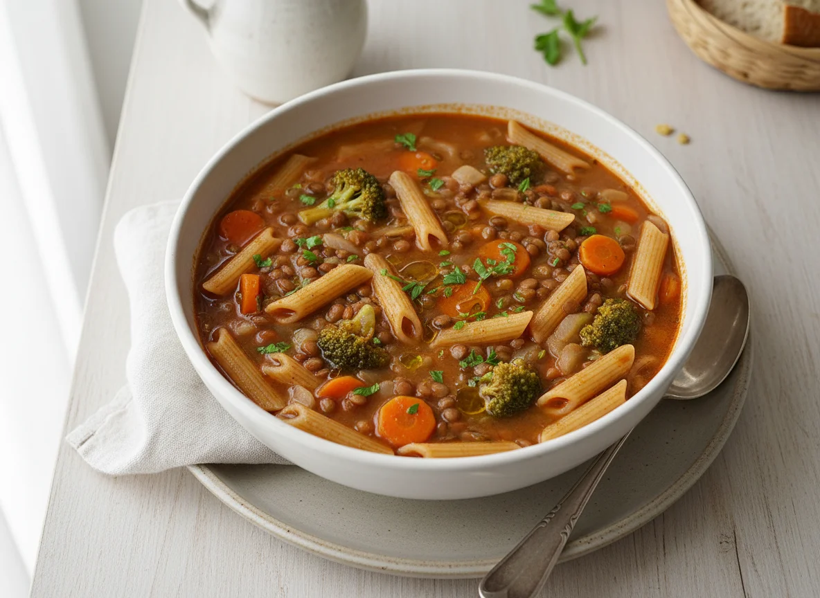 Lentil and Pasta Soup photo