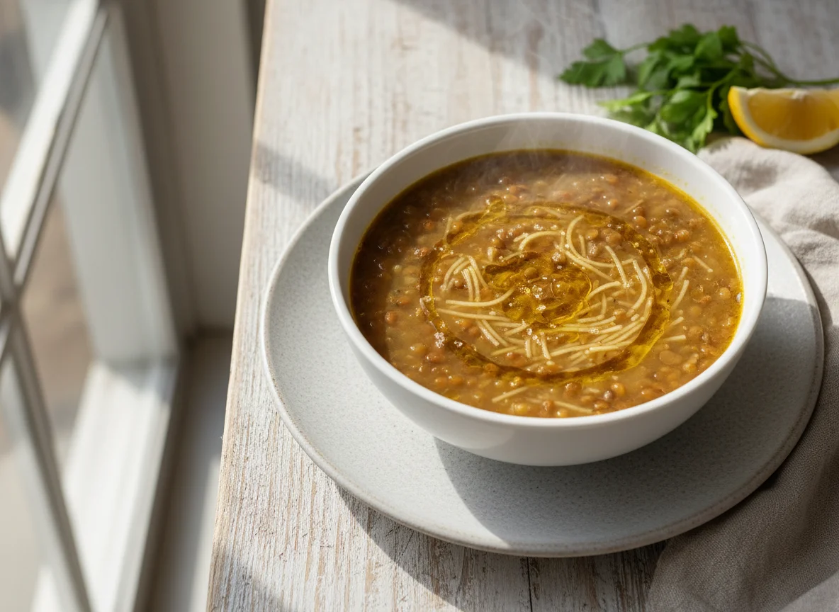 Lentil and Vermicelli Soup photo