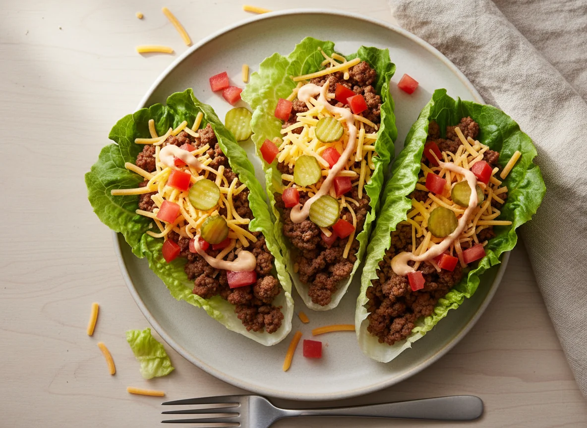 Lettuce Wrapped Beef Tacos photo