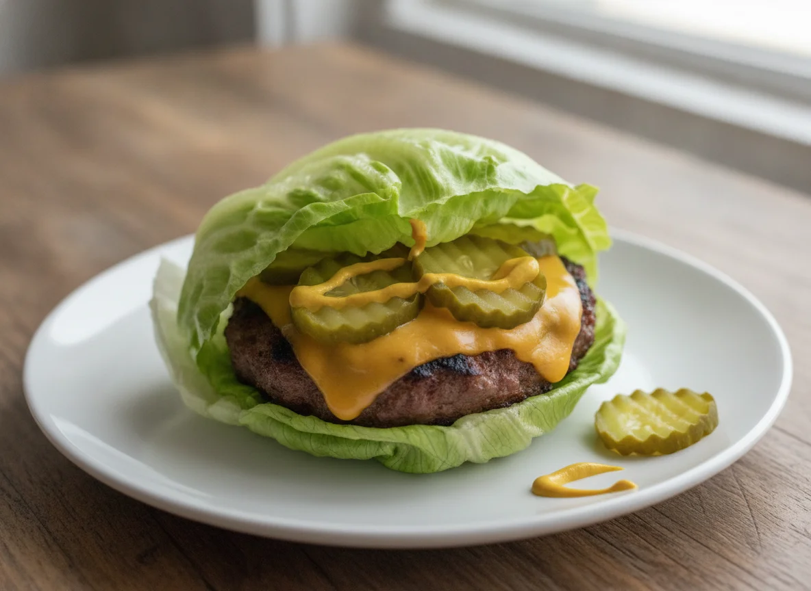 Lettuce Wrapped Cheeseburger photo