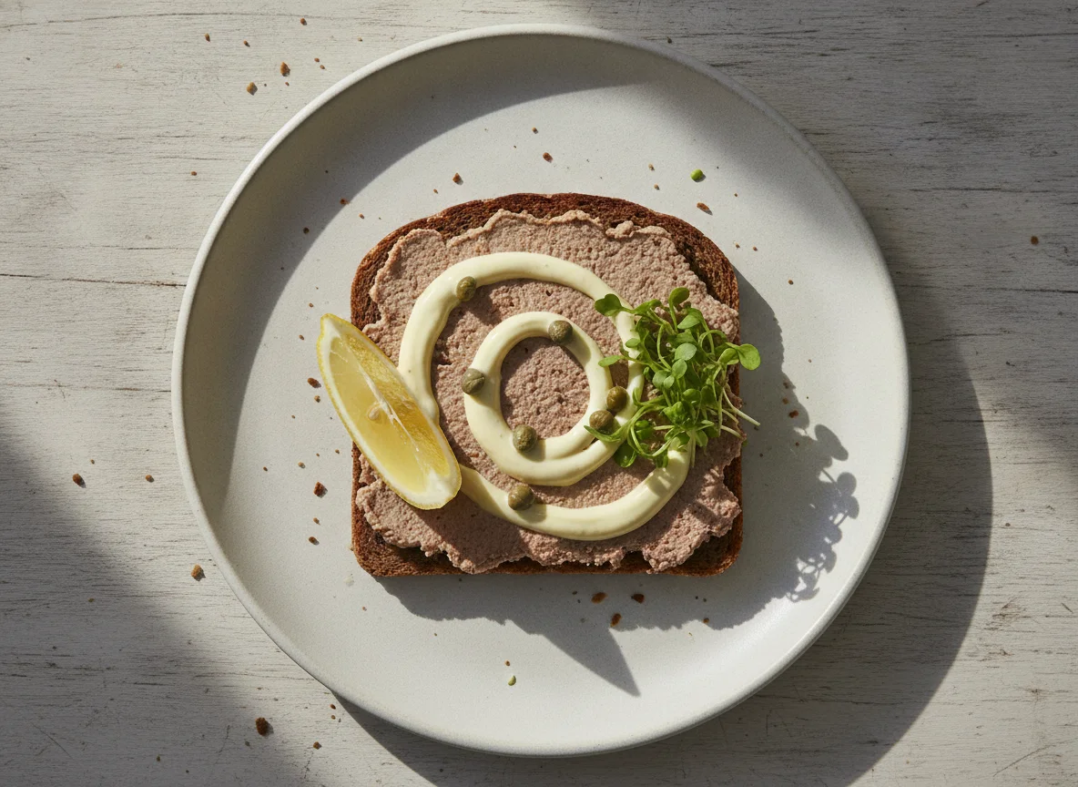 Leverpostejmad (Danish Liver Pate on Rye Bread) photo