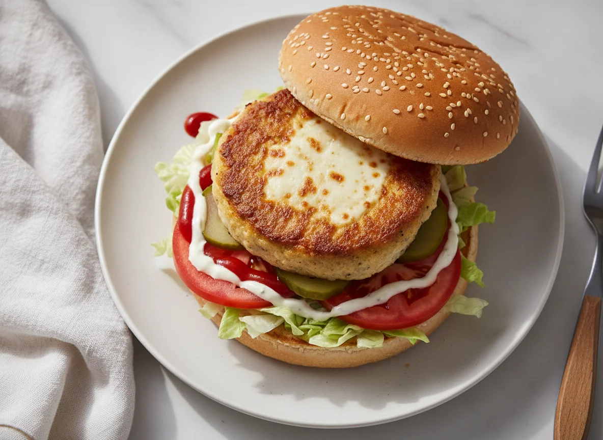 Linda McCartney Mozzarella Burger photo