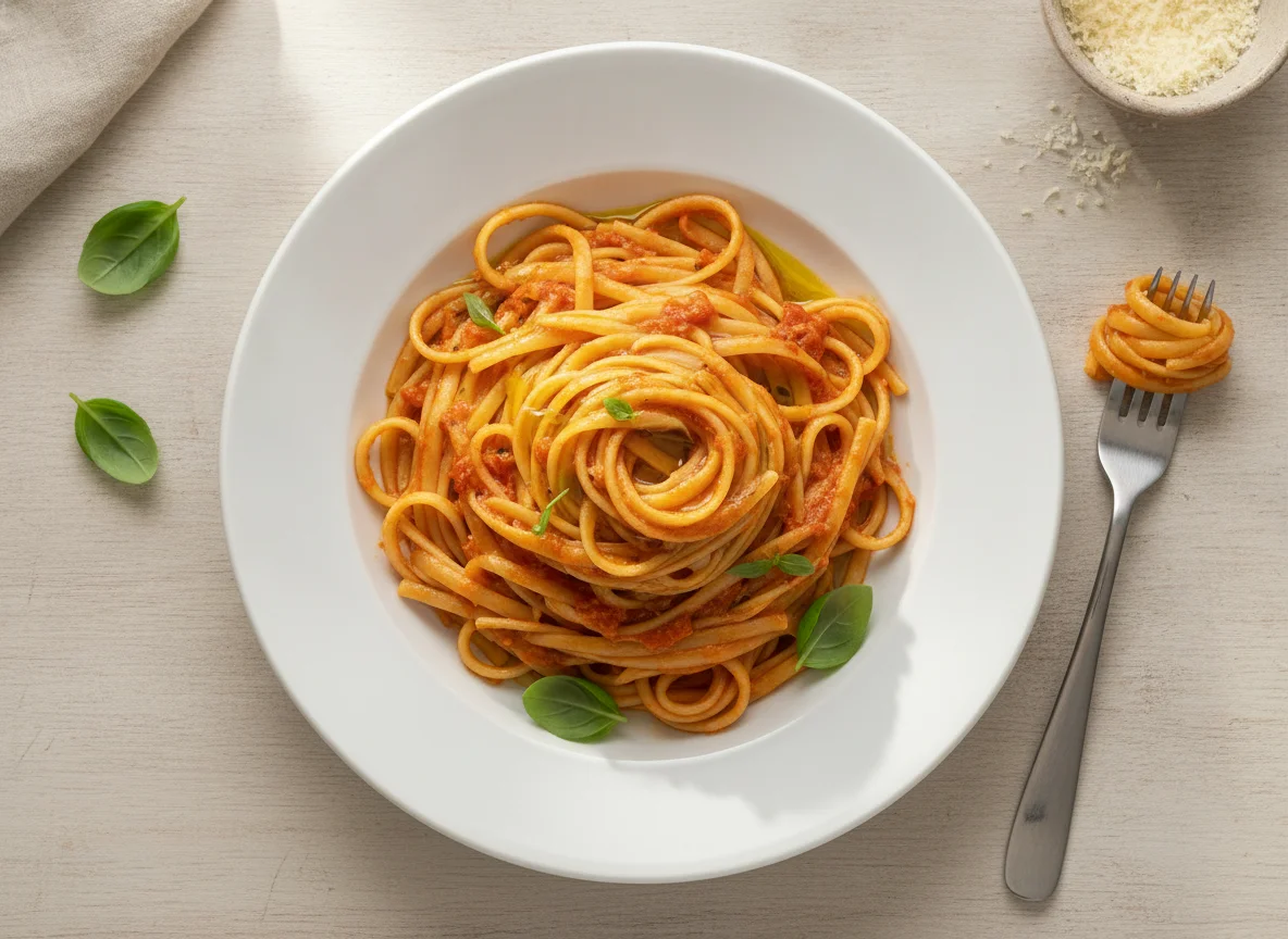 Linguine with Creamy Tomato Sauce photo