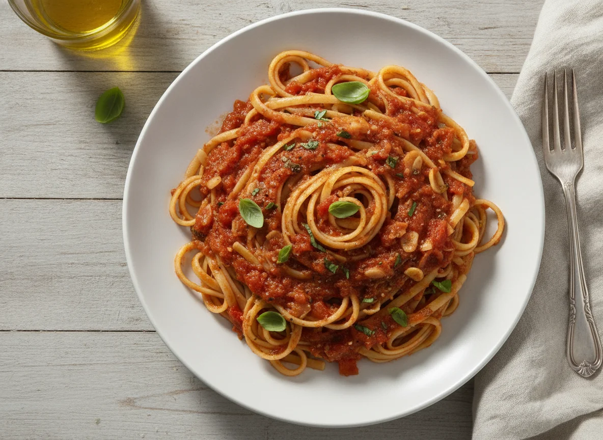 Linguine with Marinara Sauce photo