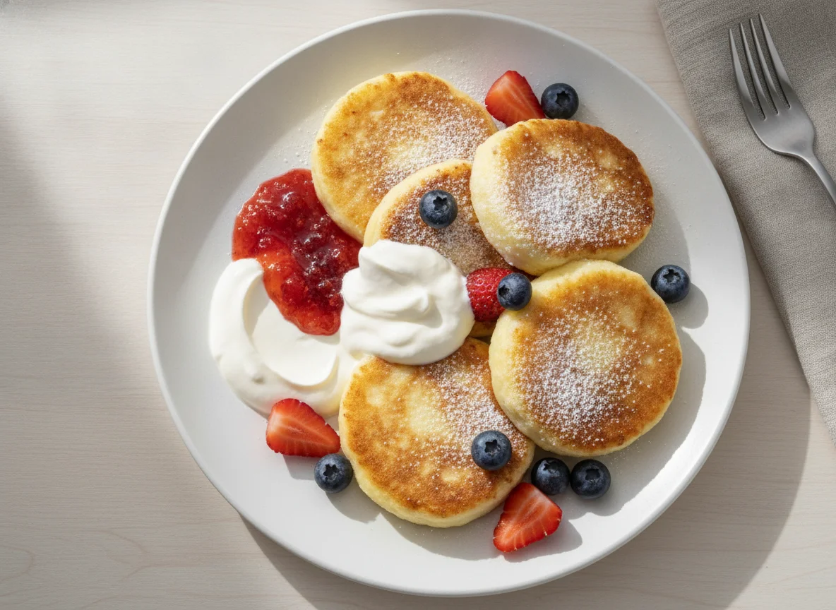 Lithuanian Curd Pancakes (Varškėčiai) photo