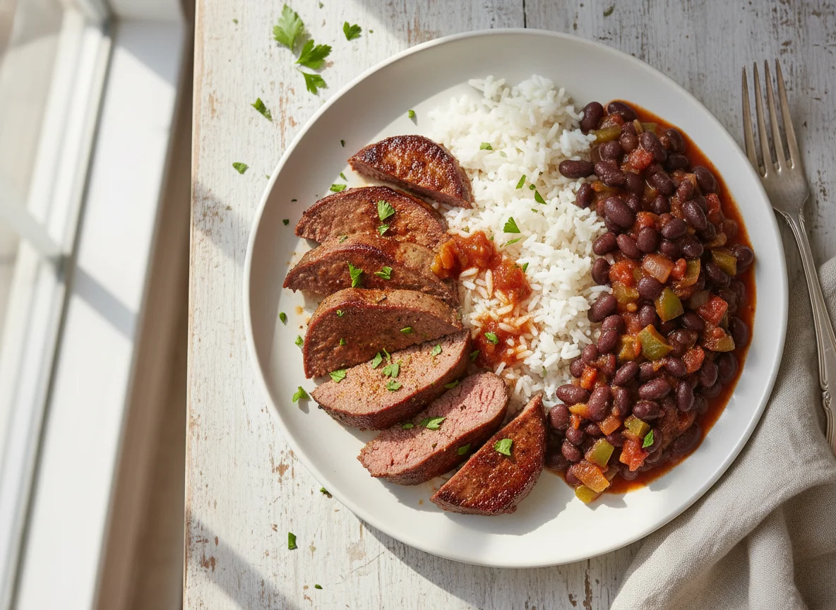 Liver and Rice with Black Beans photo
