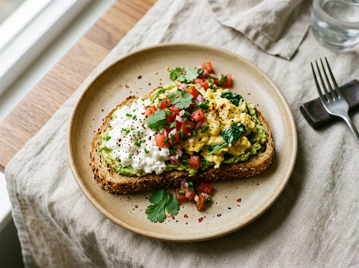 Loaded Avocado Toast with Cottage Cheese photo