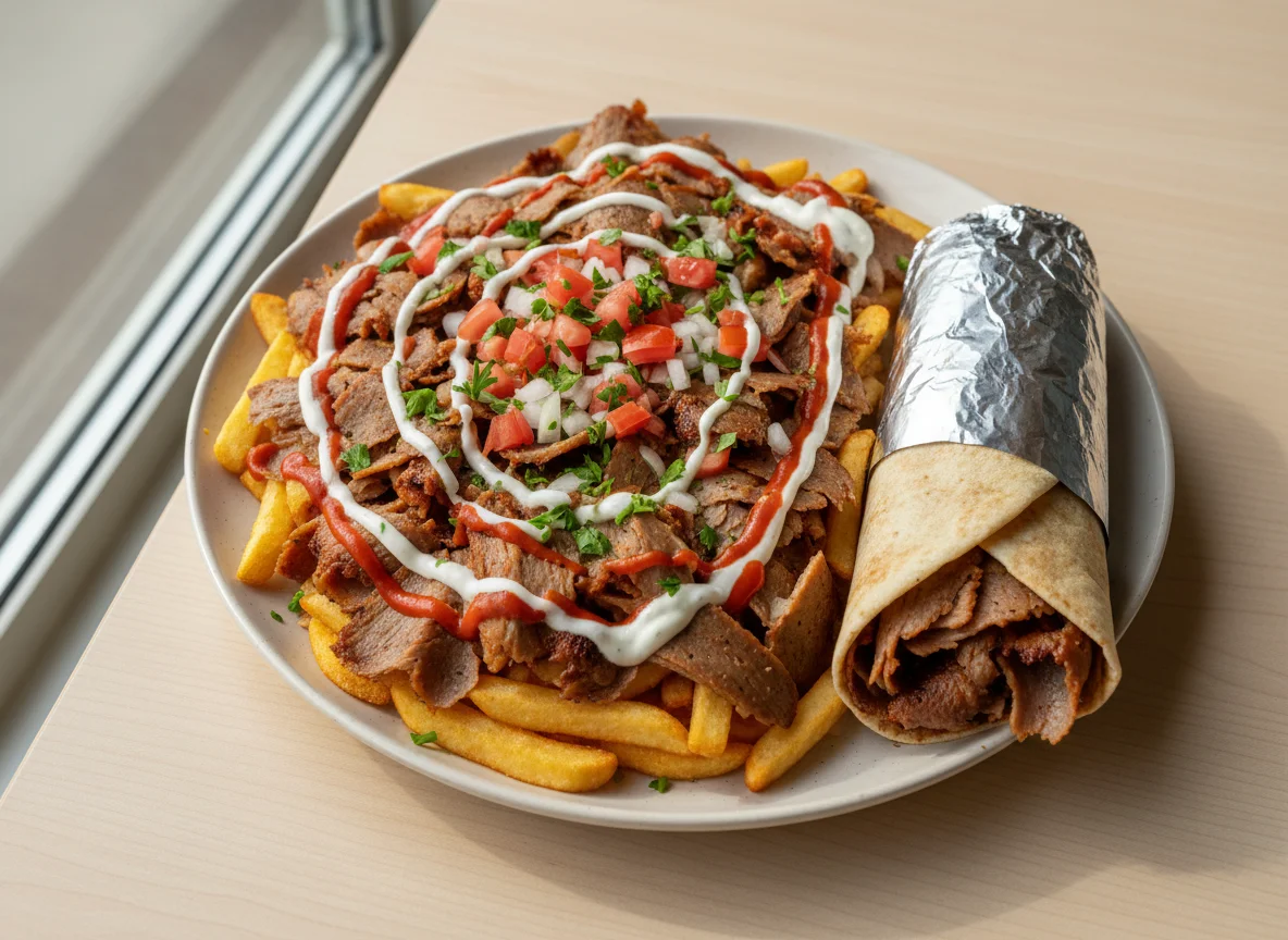 Loaded Fries and Kebab Wrap photo