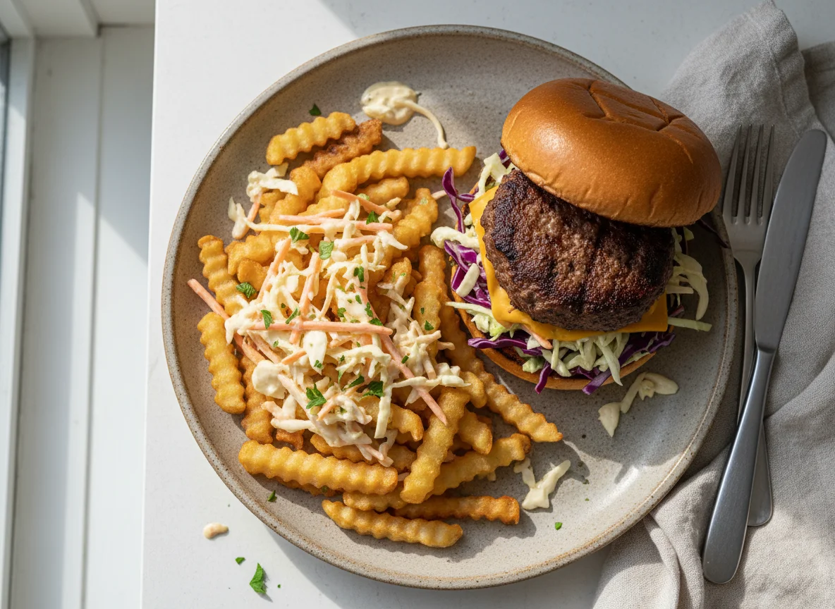 Loaded Fries and Sandwich photo