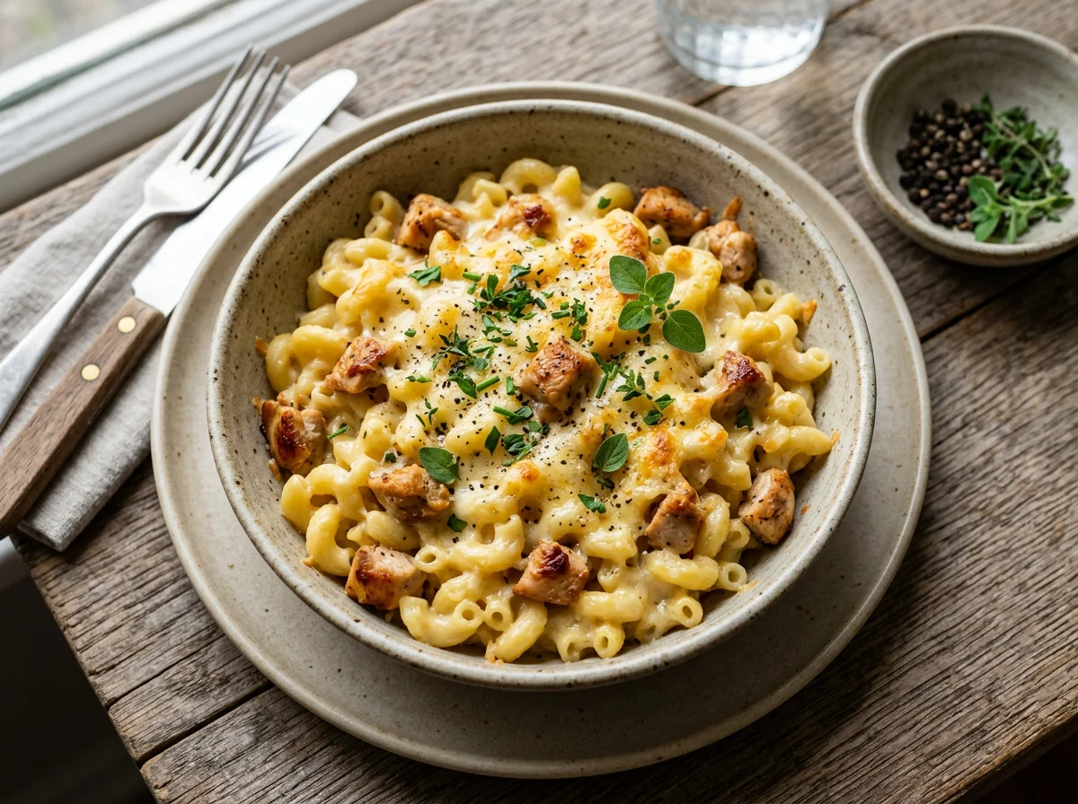 Macaroni and Cheese with Chicken photo