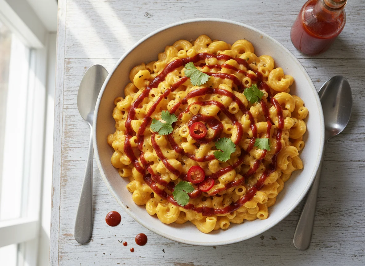 Macaroni and Cheese with Hot Sauce photo