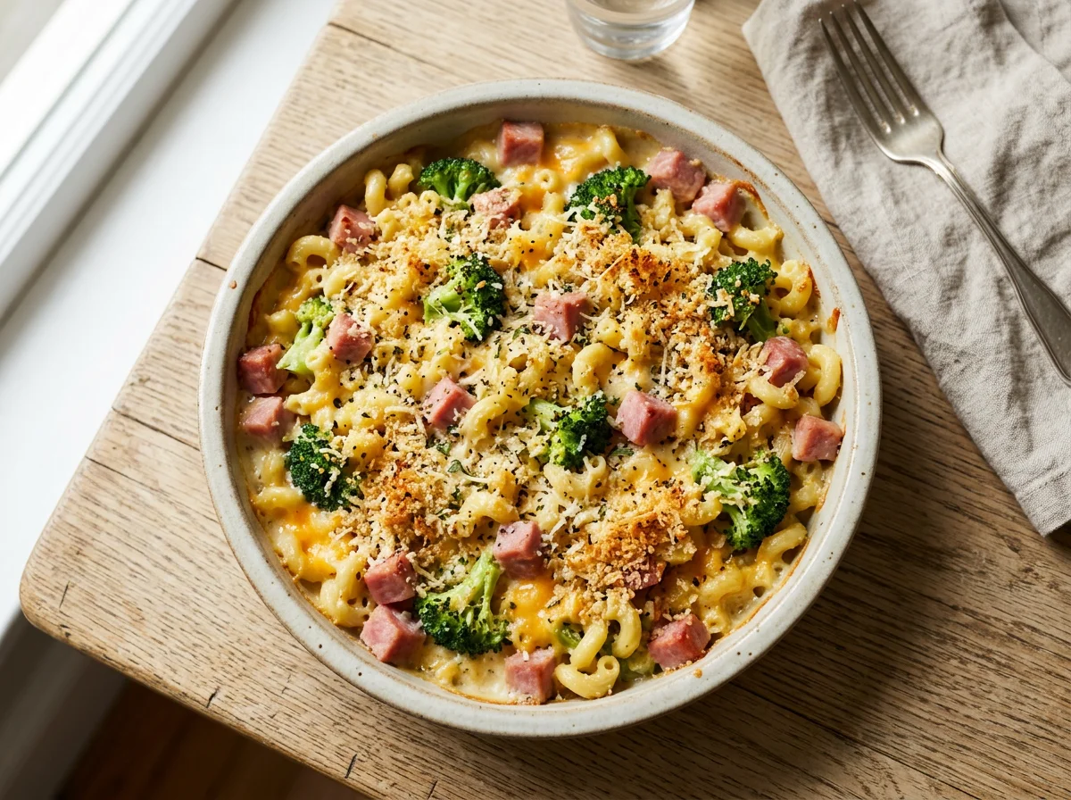 Macaroni and Ham Casserole with Broccoli photo