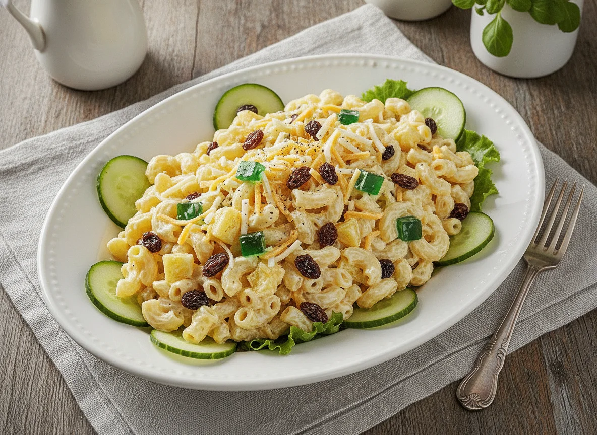 Macaroni Salad with Pineapple and Cheese photo
