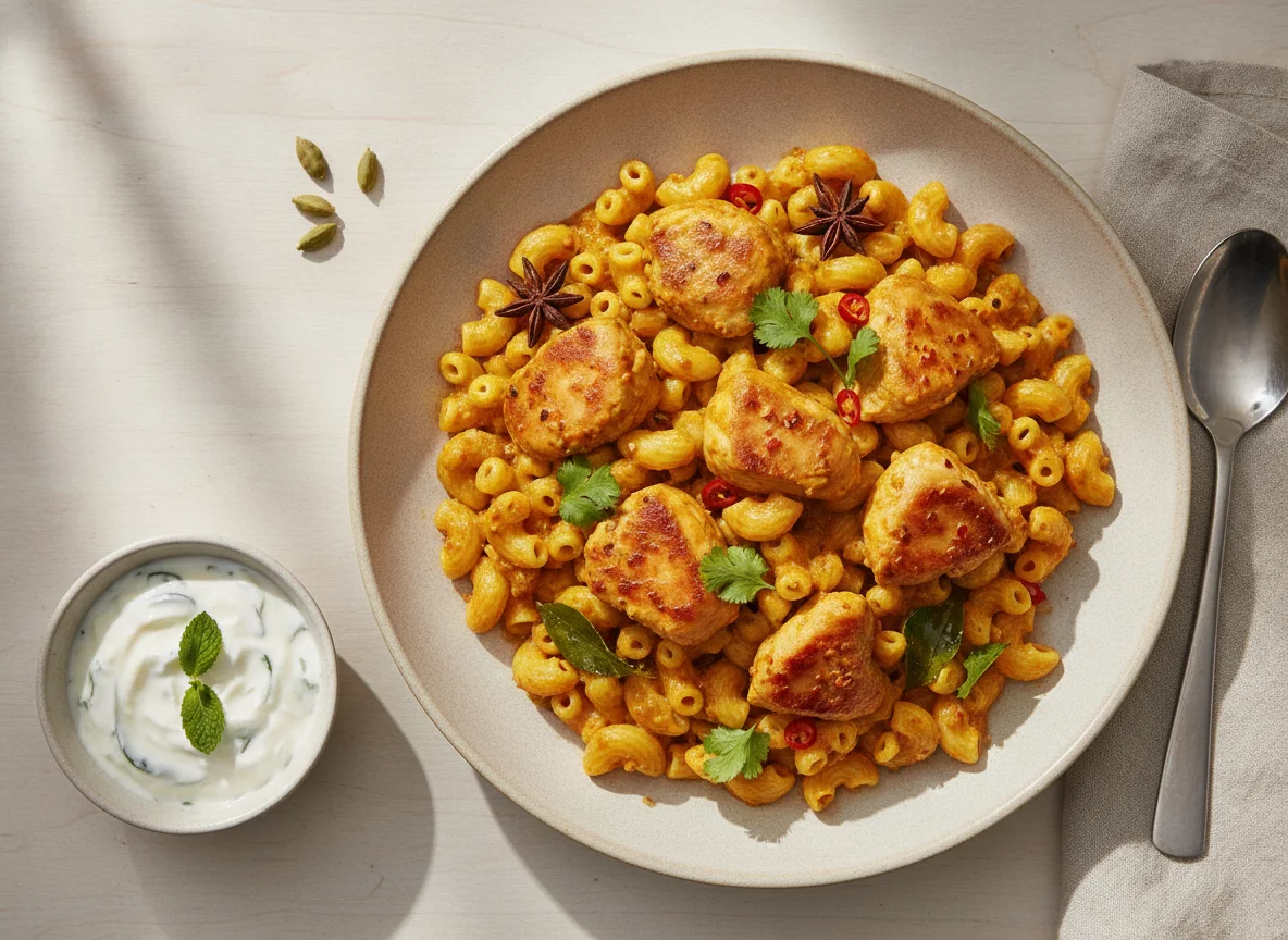 Macaroni with Chicken Curry photo