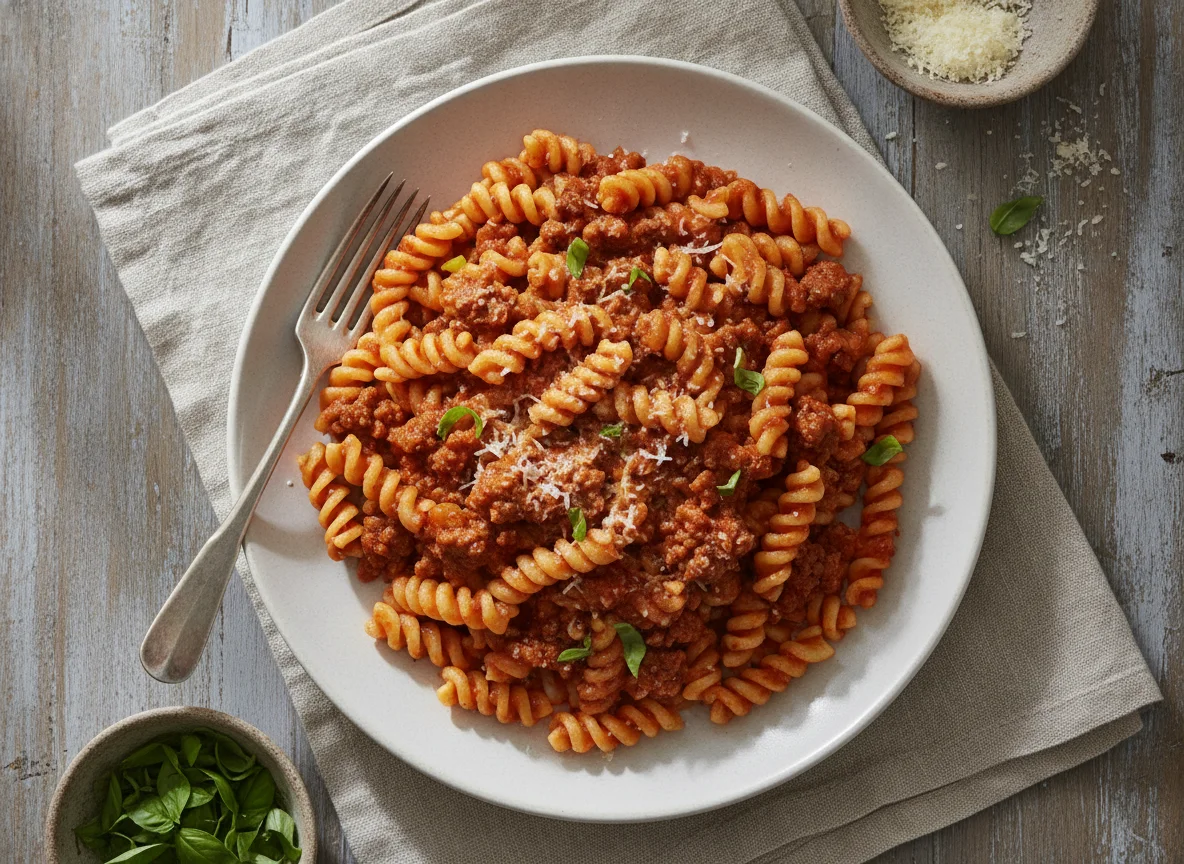 Macaroni with Meat and Sauce photo