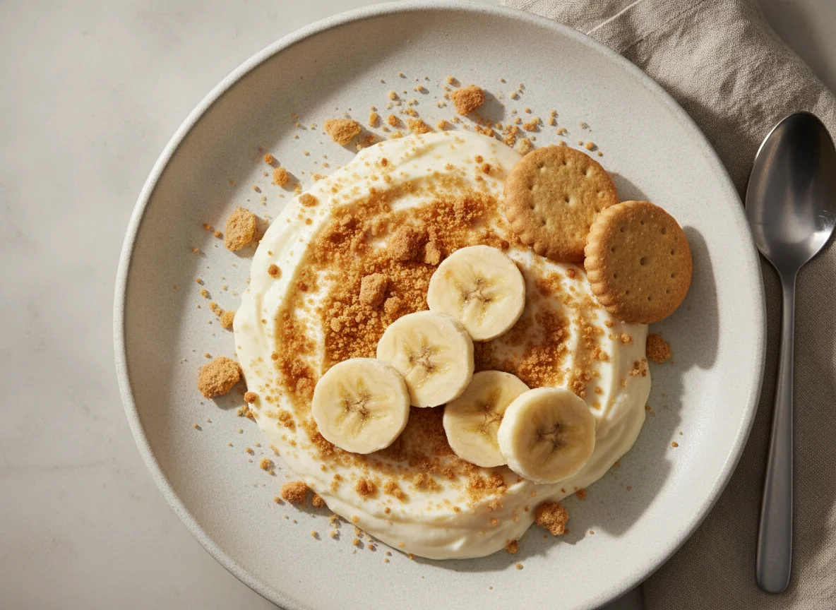 Magnolia Pudding with Biscuit Crumbs photo