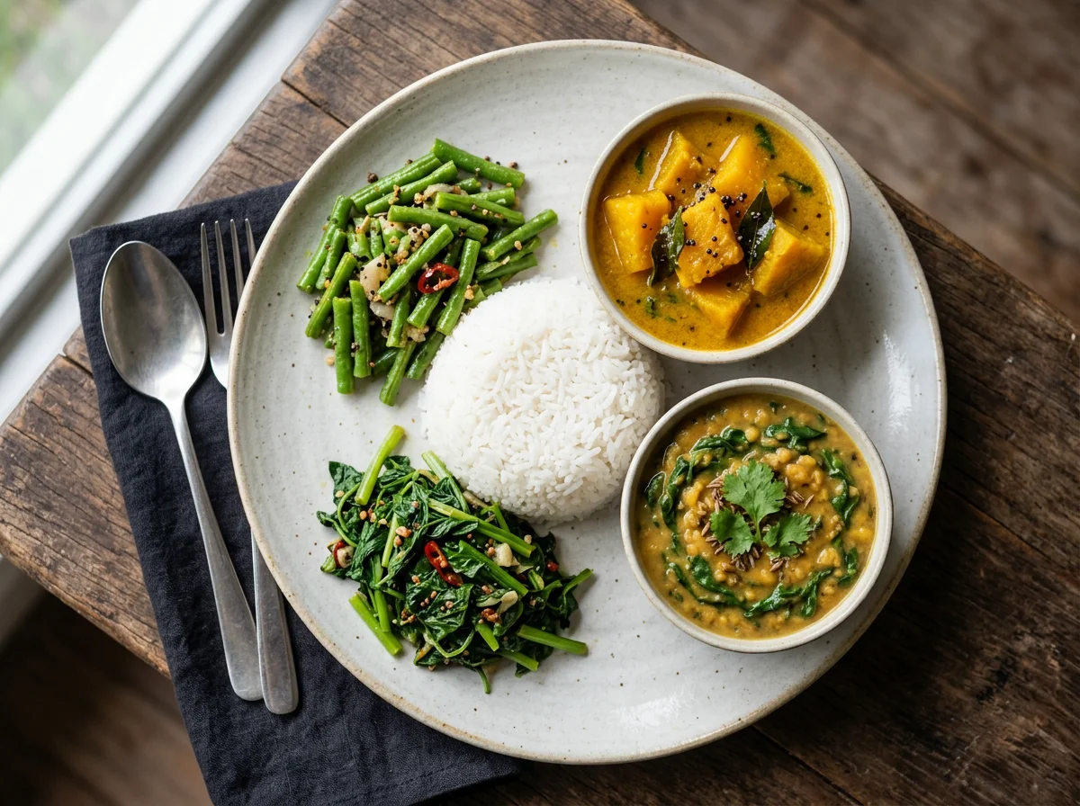 Malaysian Indian Vegetarian Meal photo