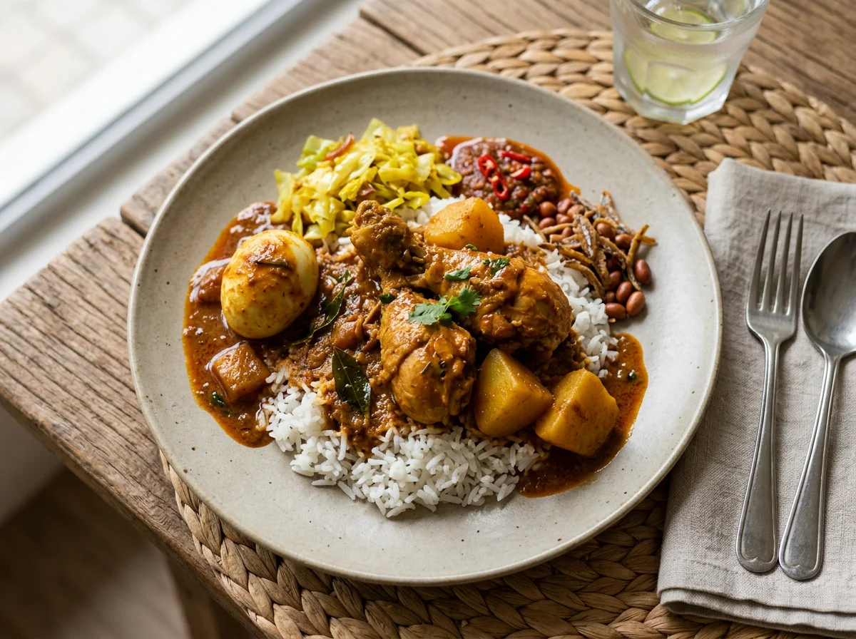 Malaysian Mixed Rice with Curry photo