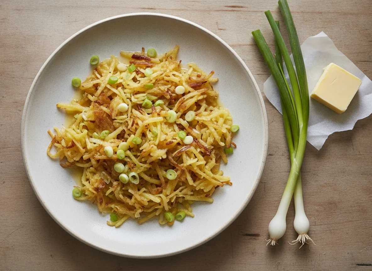 Maluns with spring onions photo