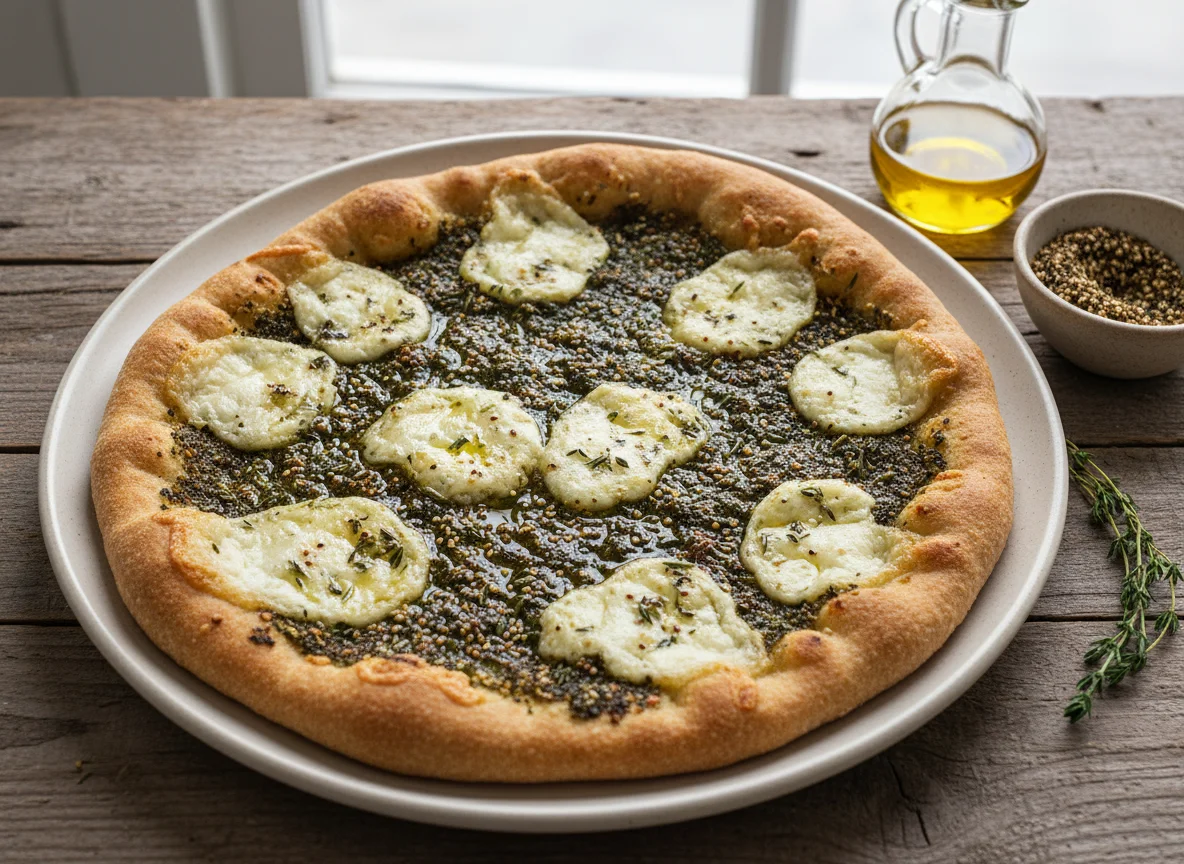Manakish with Cheese and Za'atar photo