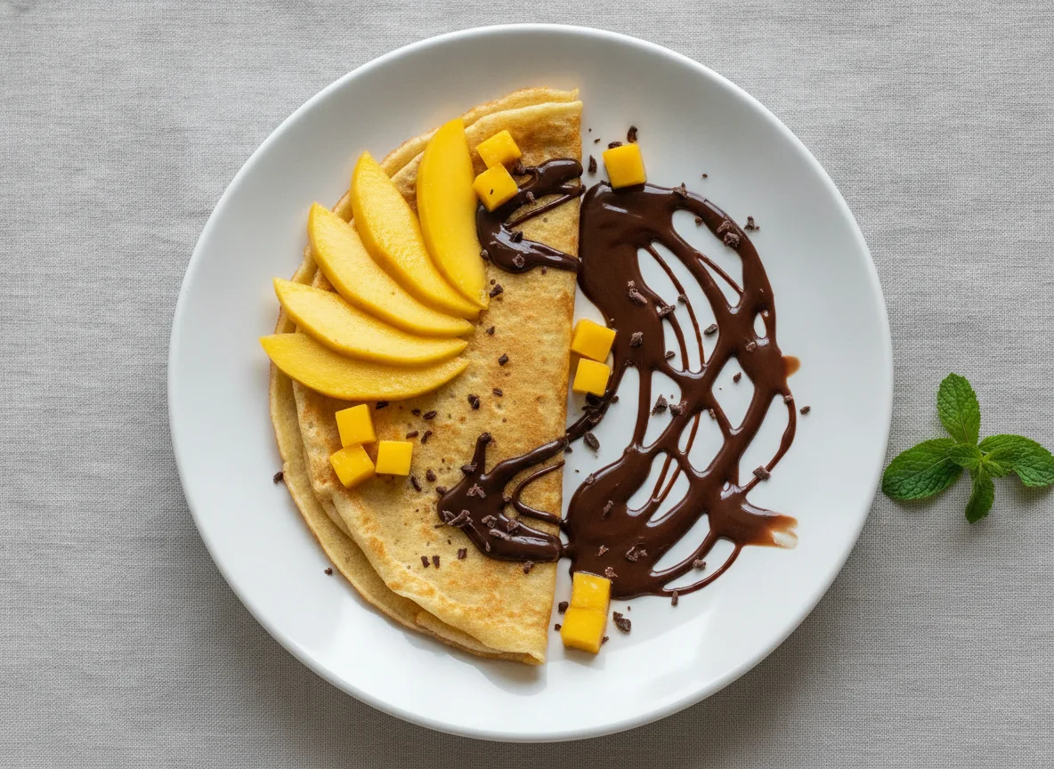 Mango and Chocolate Crepe photo