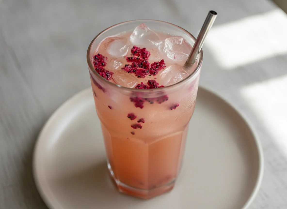 Mango Dragonfruit Starbucks Refreshers Beverage photo