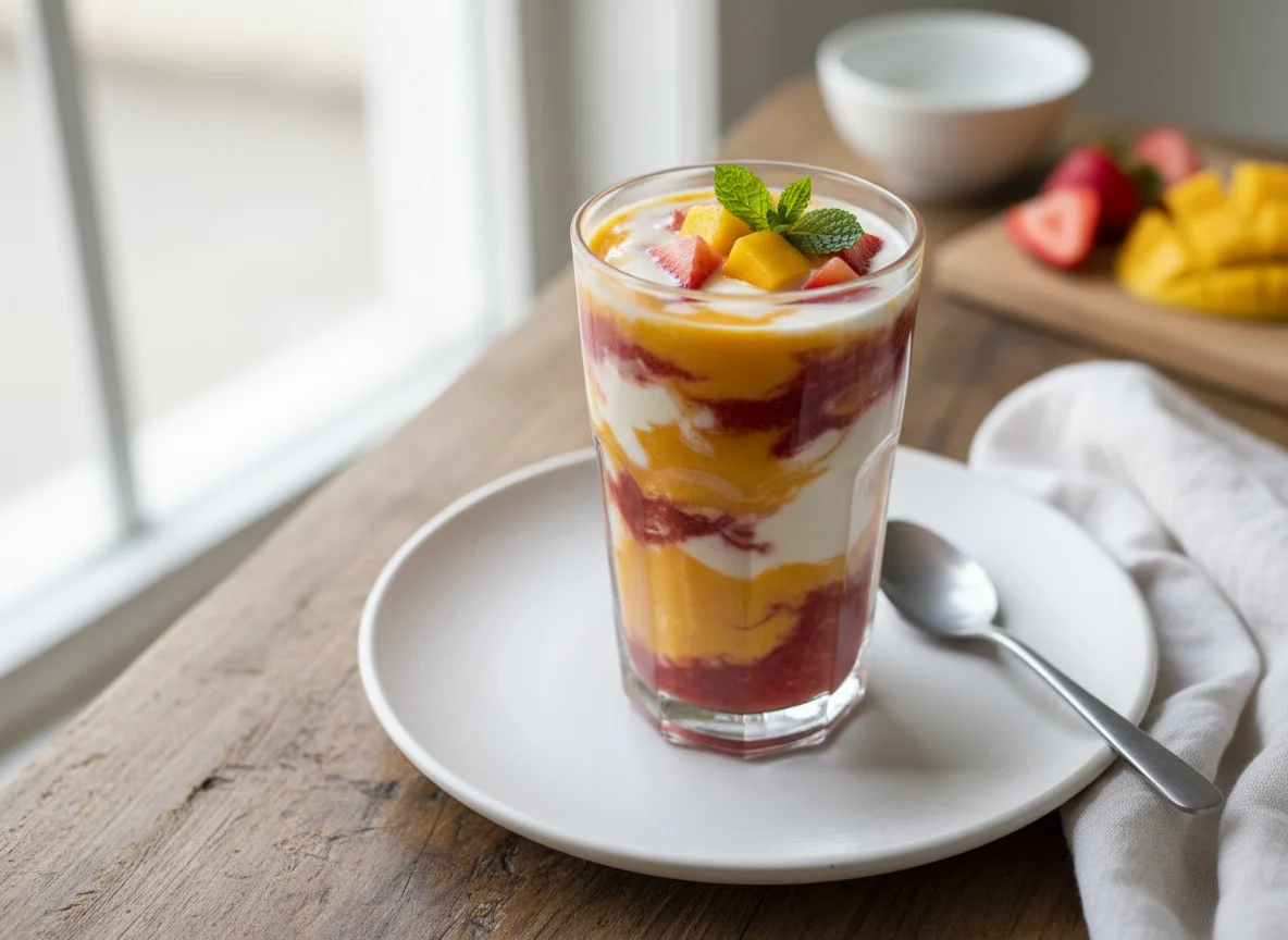 Mango Strawberry Vanilla Smoothie photo