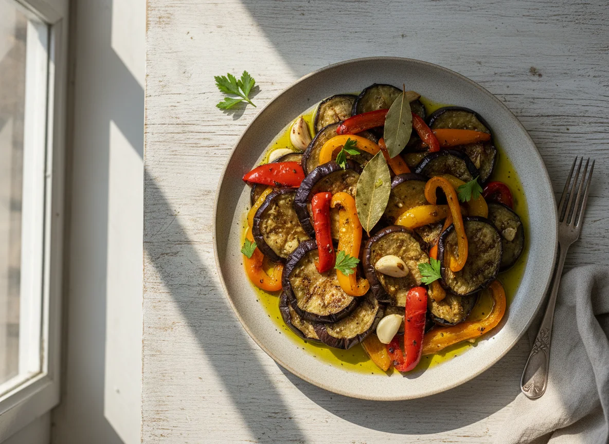 Marinated Eggplant and Peppers photo