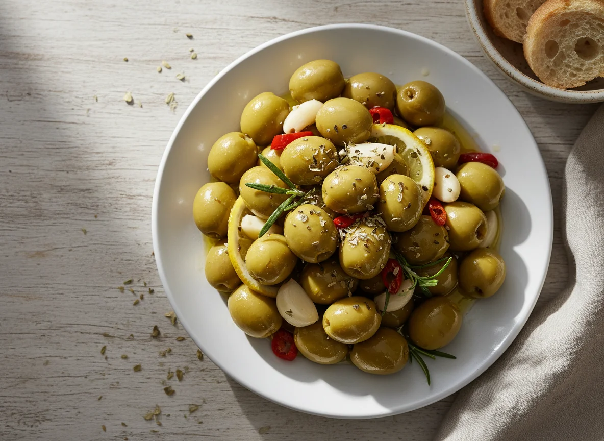 Marinated Green Olives photo