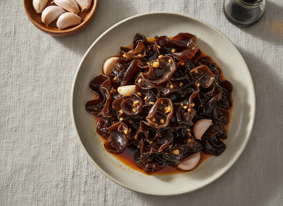 Marinated Wood Ear Mushrooms with Garlic photo