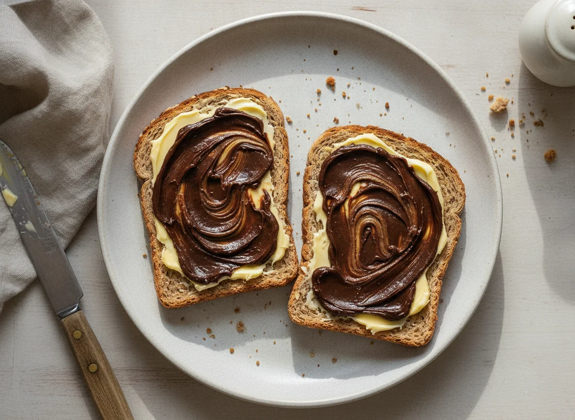 Marmite and butter on wholemeal toast photo