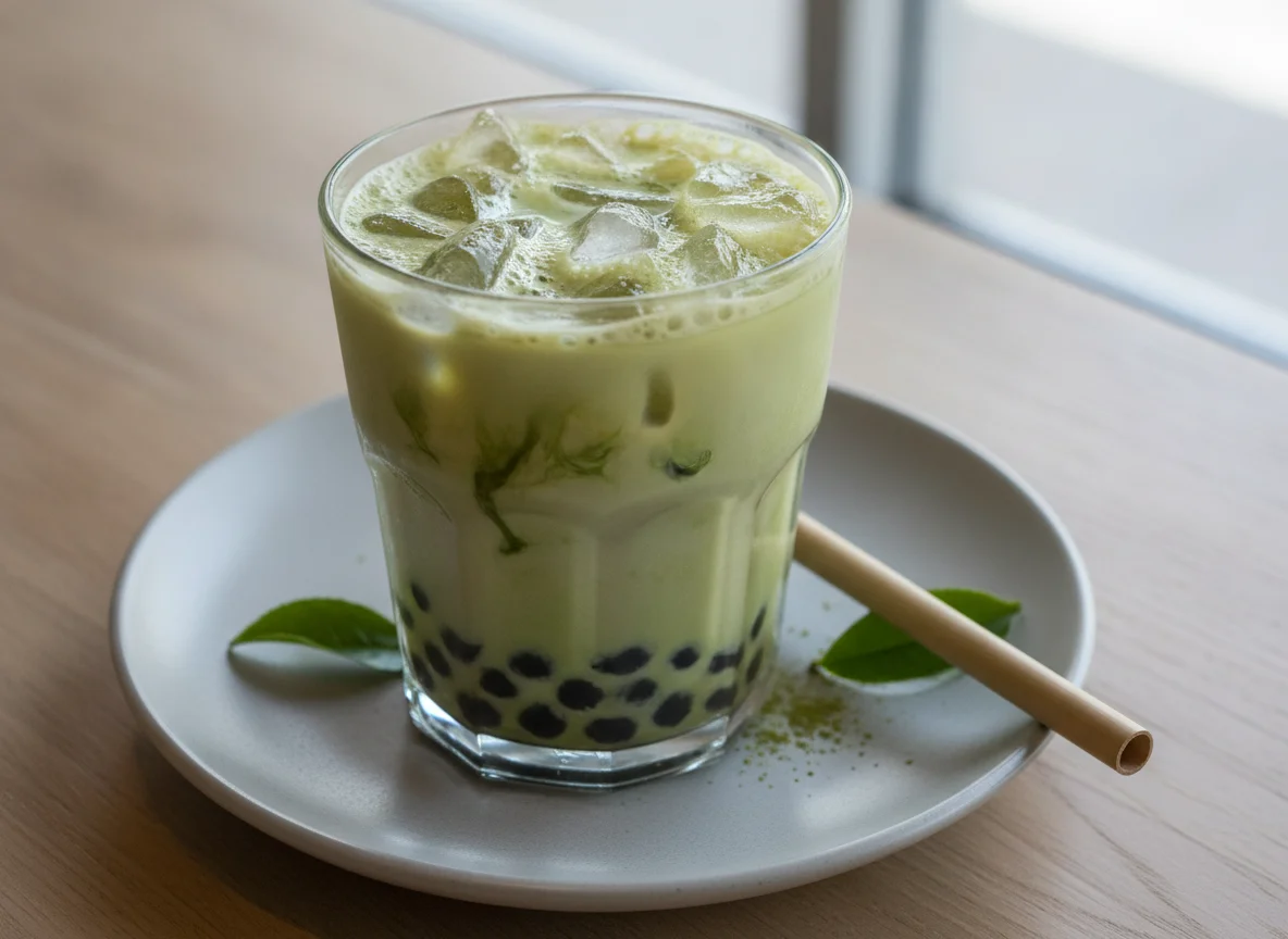 Matcha Boba Tea photo