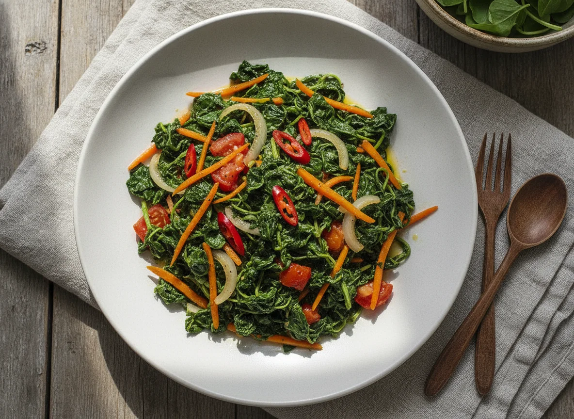 Mchicha (Sautéed Amaranth Leaves) photo