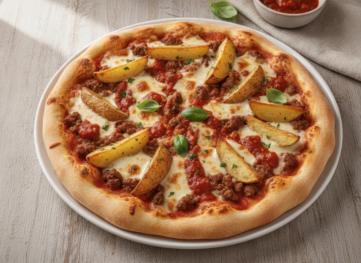 Meat and Potato Pizza photo