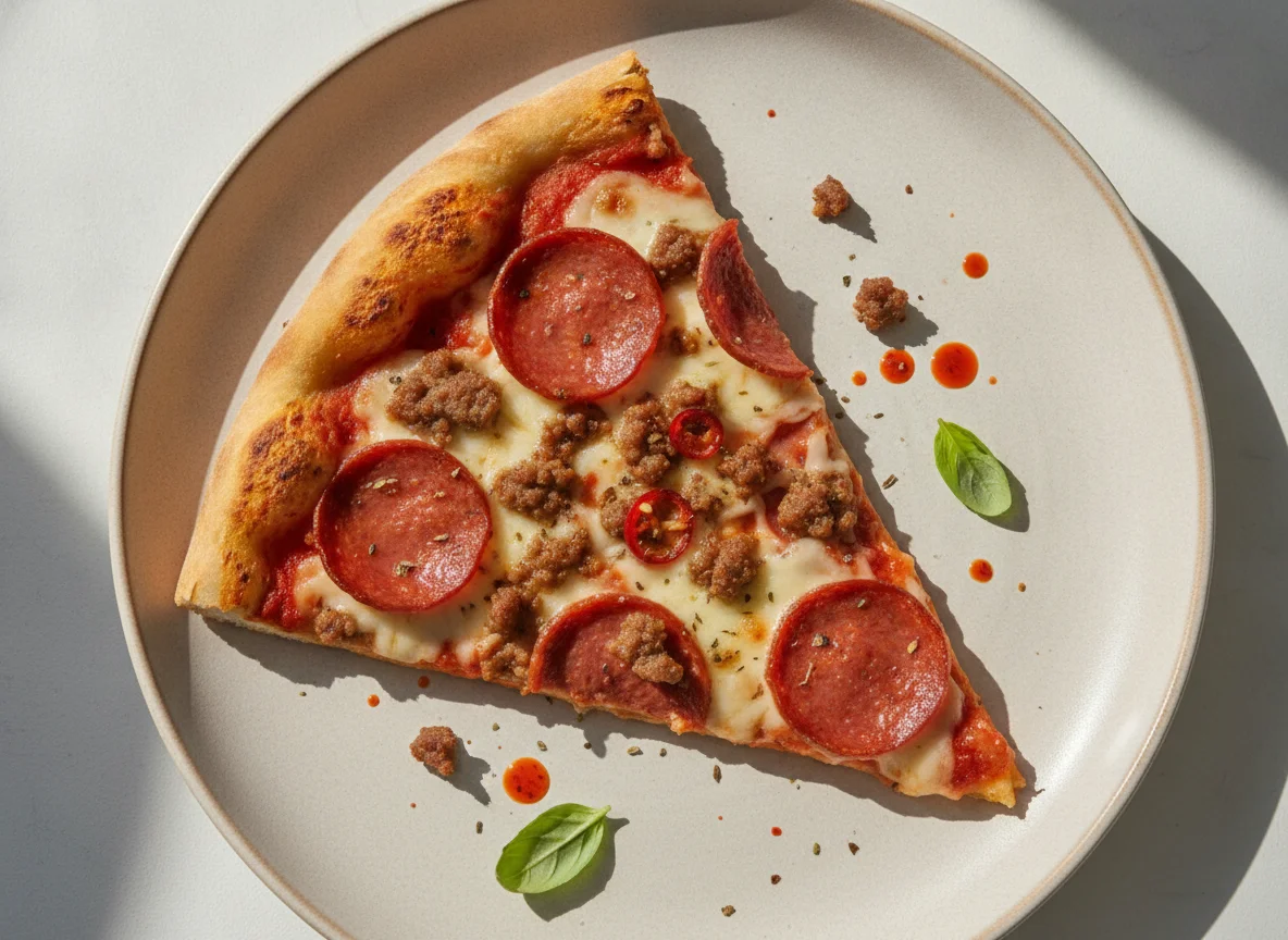 Meat Feast Pizza Slice photo