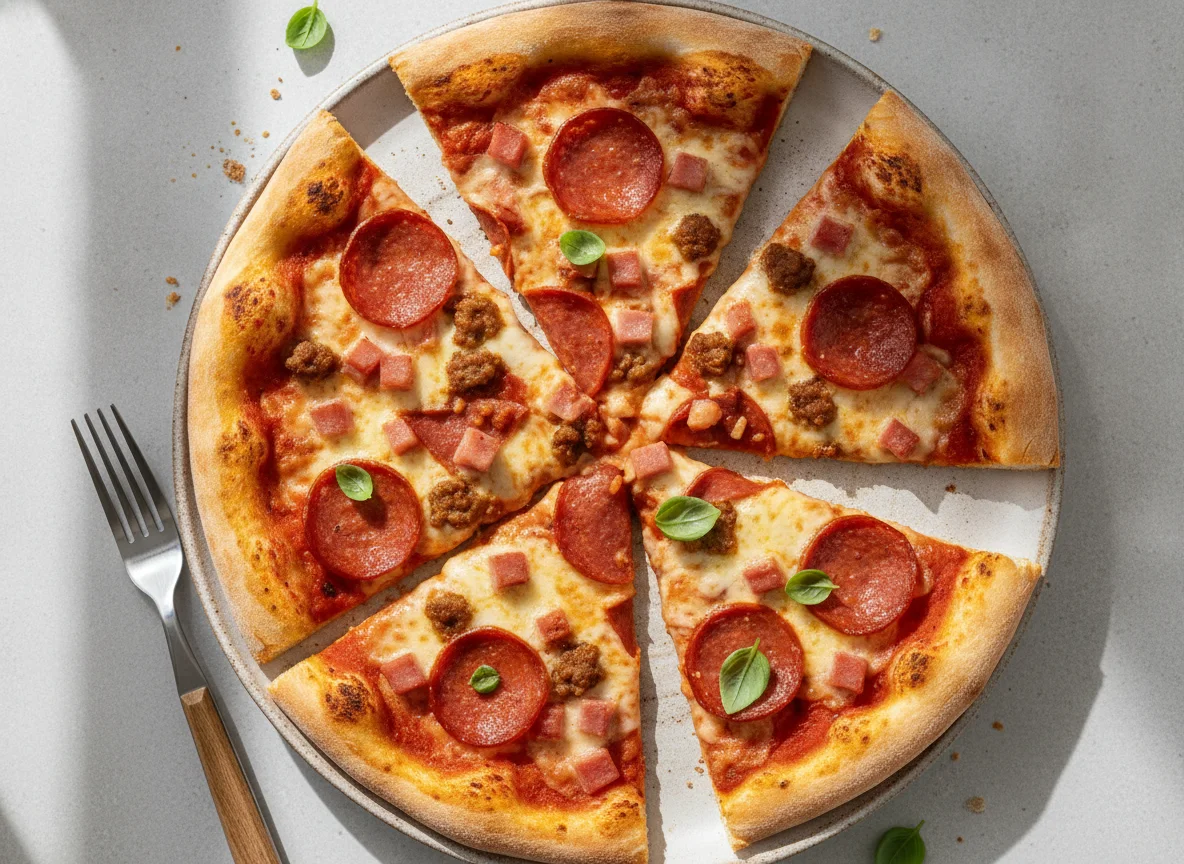 Meat Feast Pizza Slices photo