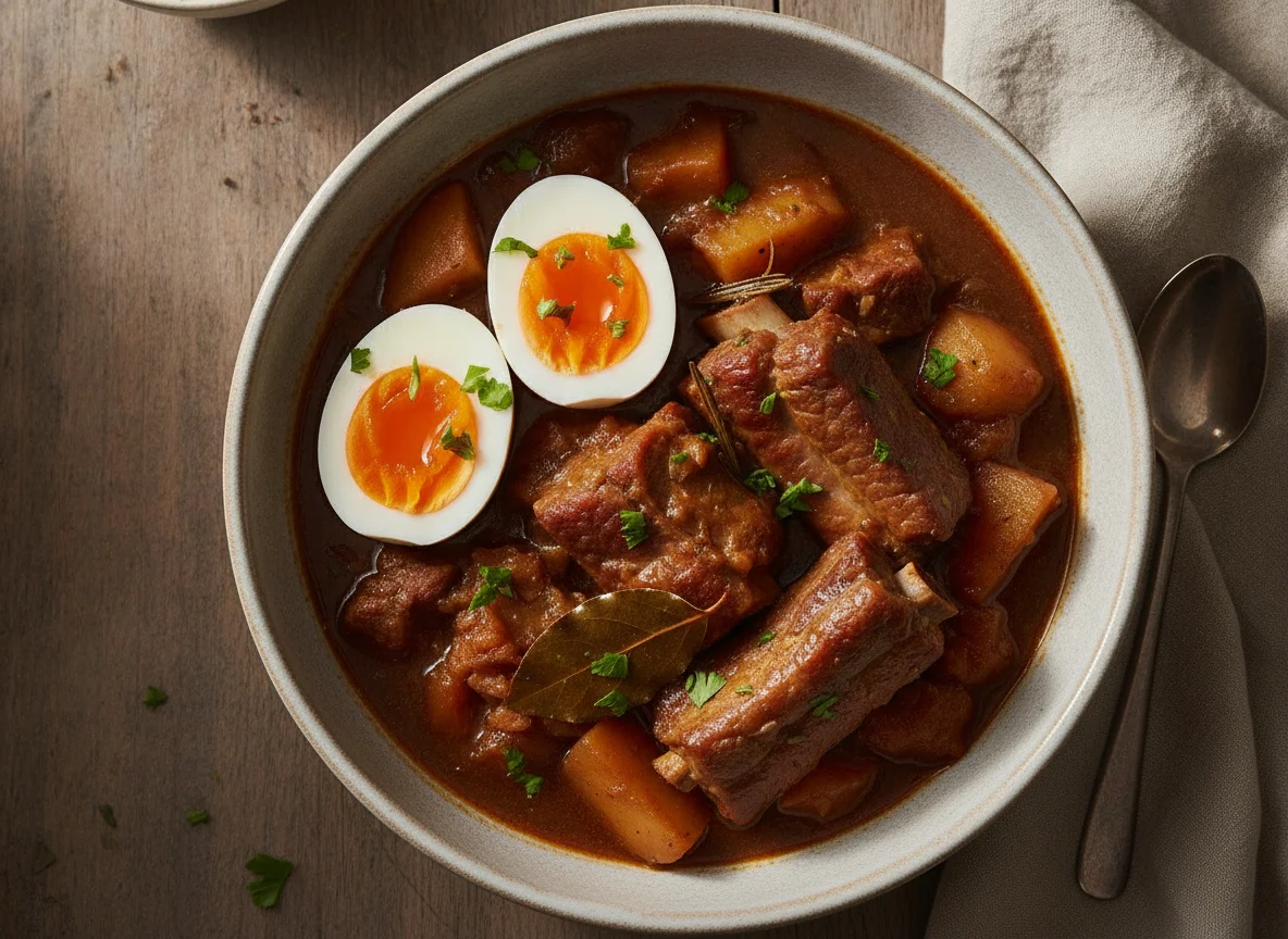 Meat Stew with Boiled Egg photo