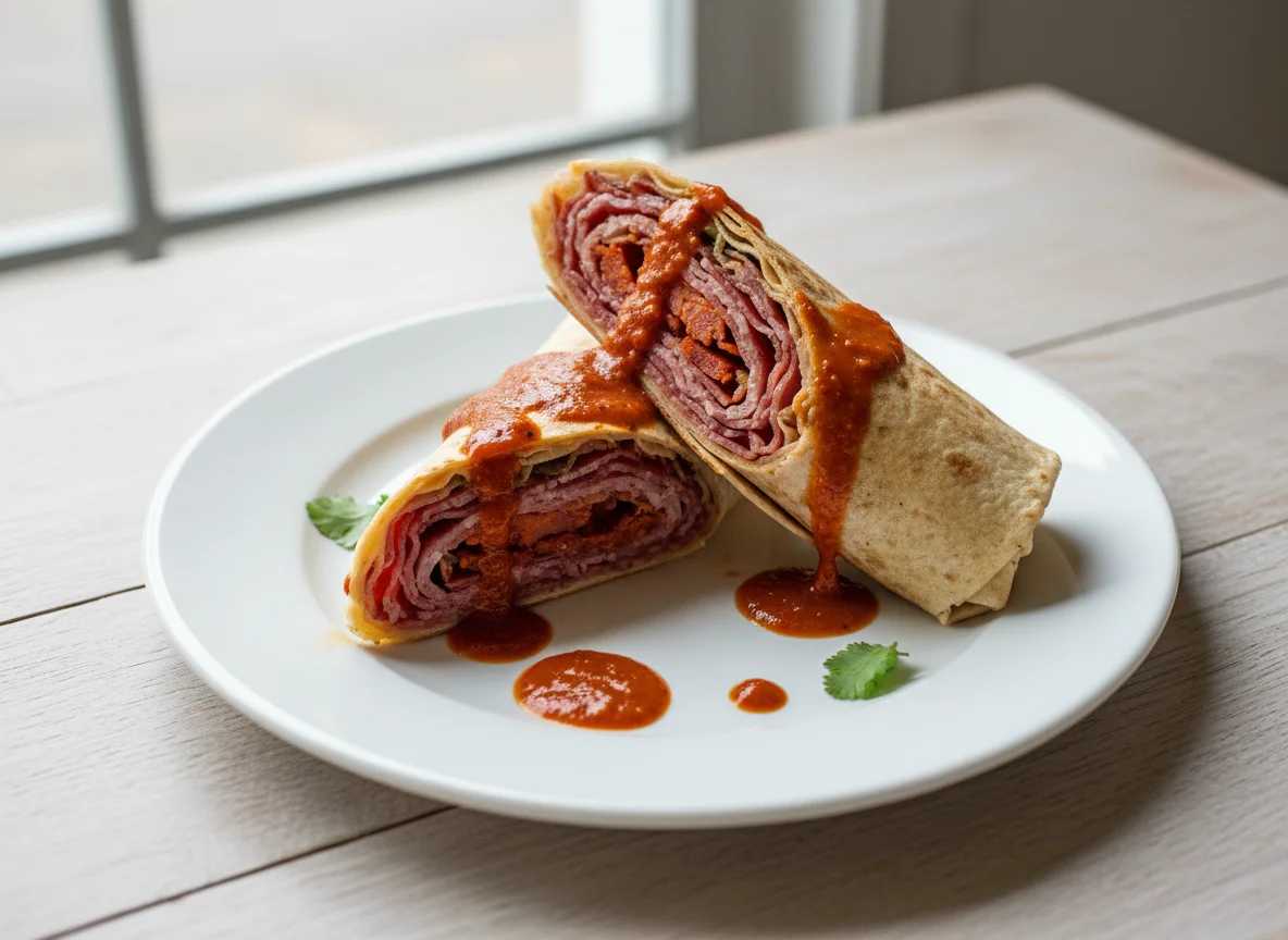 Meat Wrap with Sauce photo