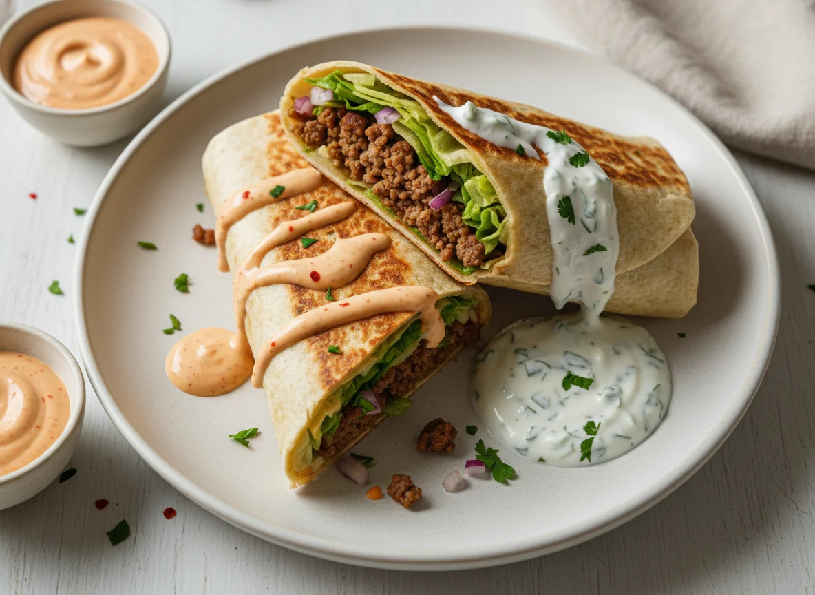Meat Wrap with Sauces photo