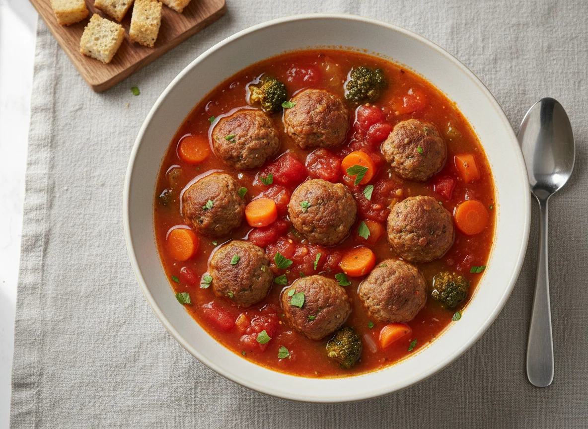 Meatball and Vegetable Soup photo
