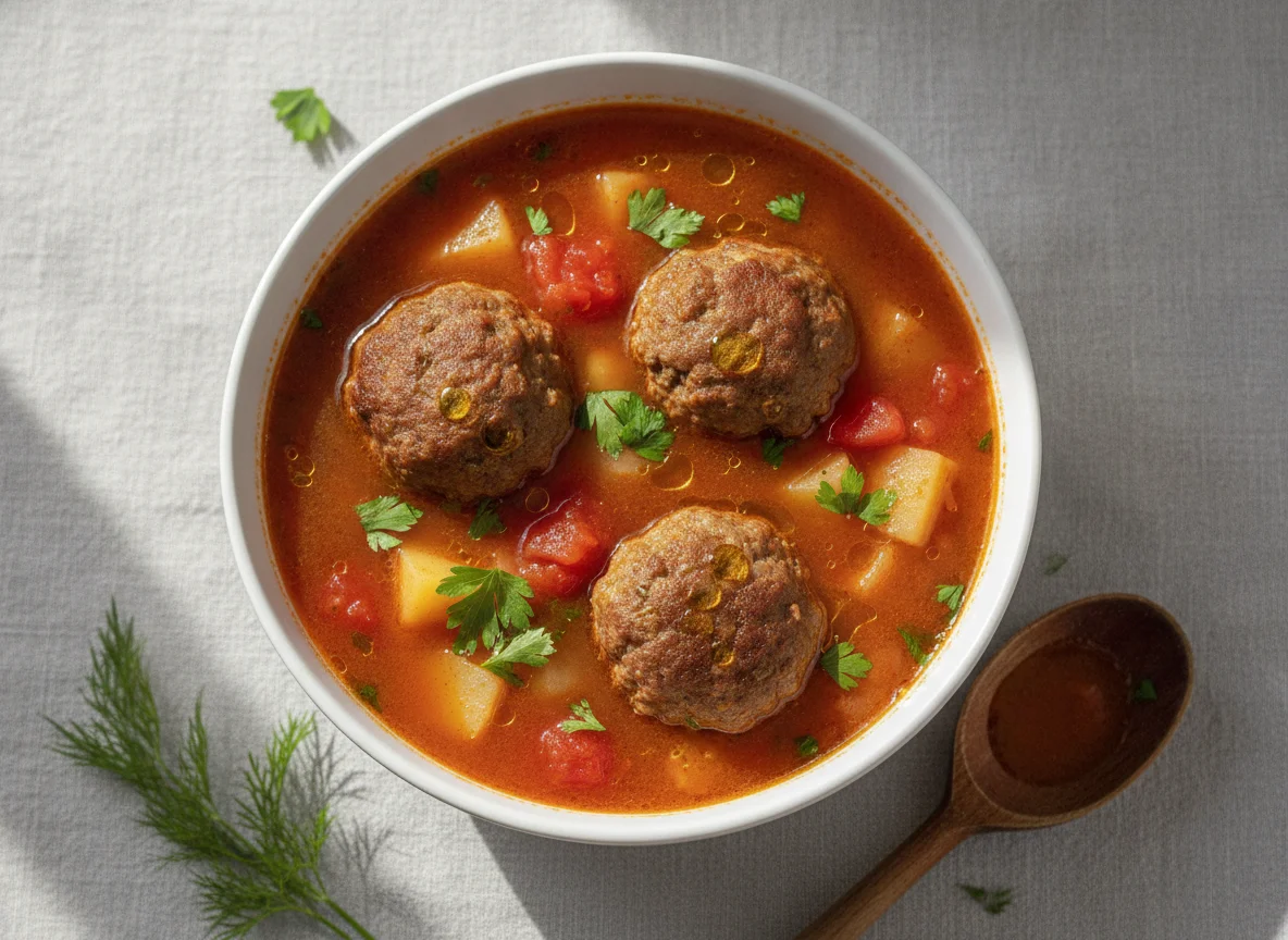 Meatball Soup (Kufta Soup) photo