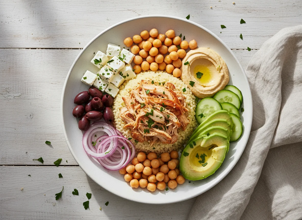 Mediterranean Chicken and Chickpea Bowl photo