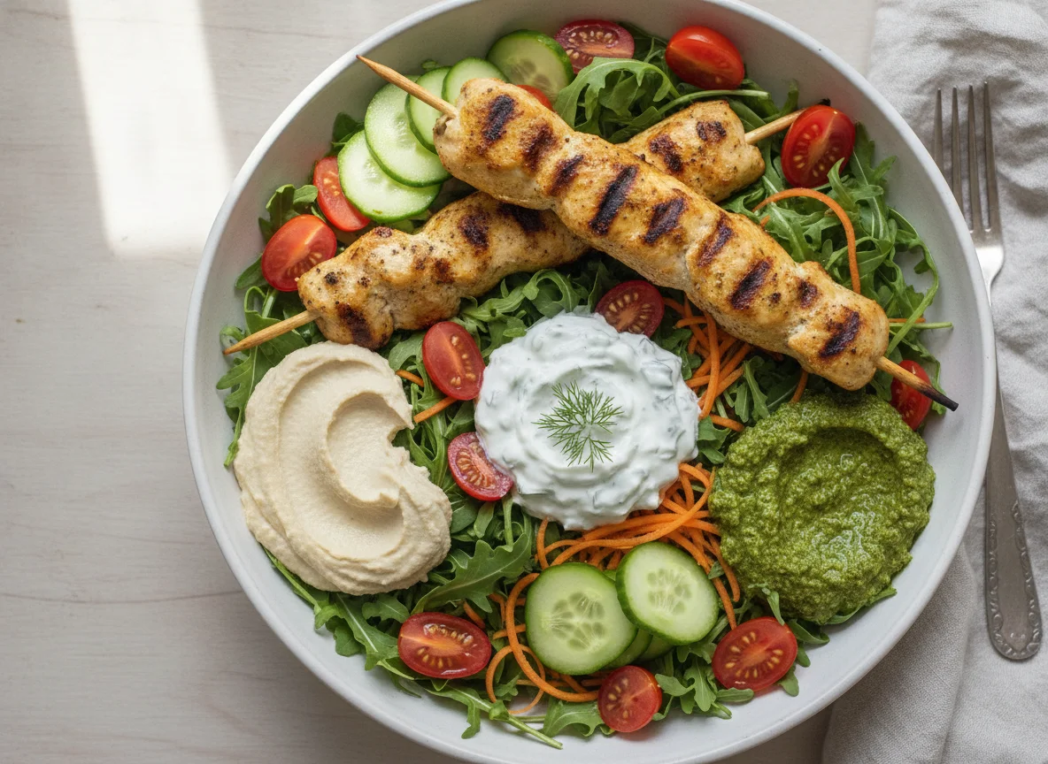 Mediterranean Chicken Souvlaki Bowl photo