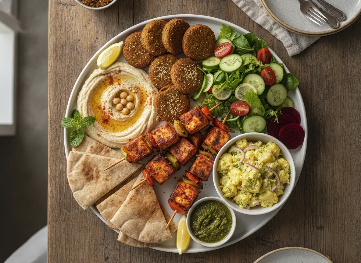 Mediterranean Platter with Paneer Tikka photo