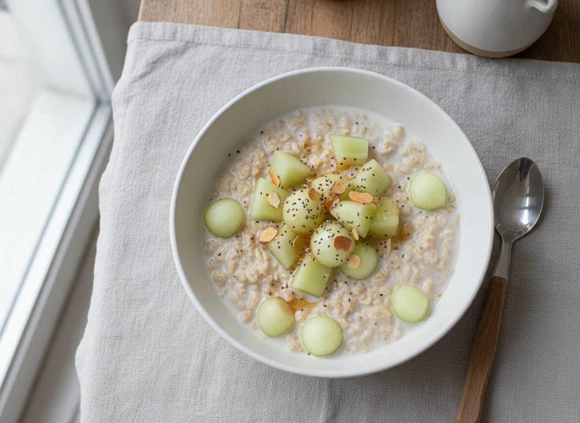 Melon and Oats with Milk photo