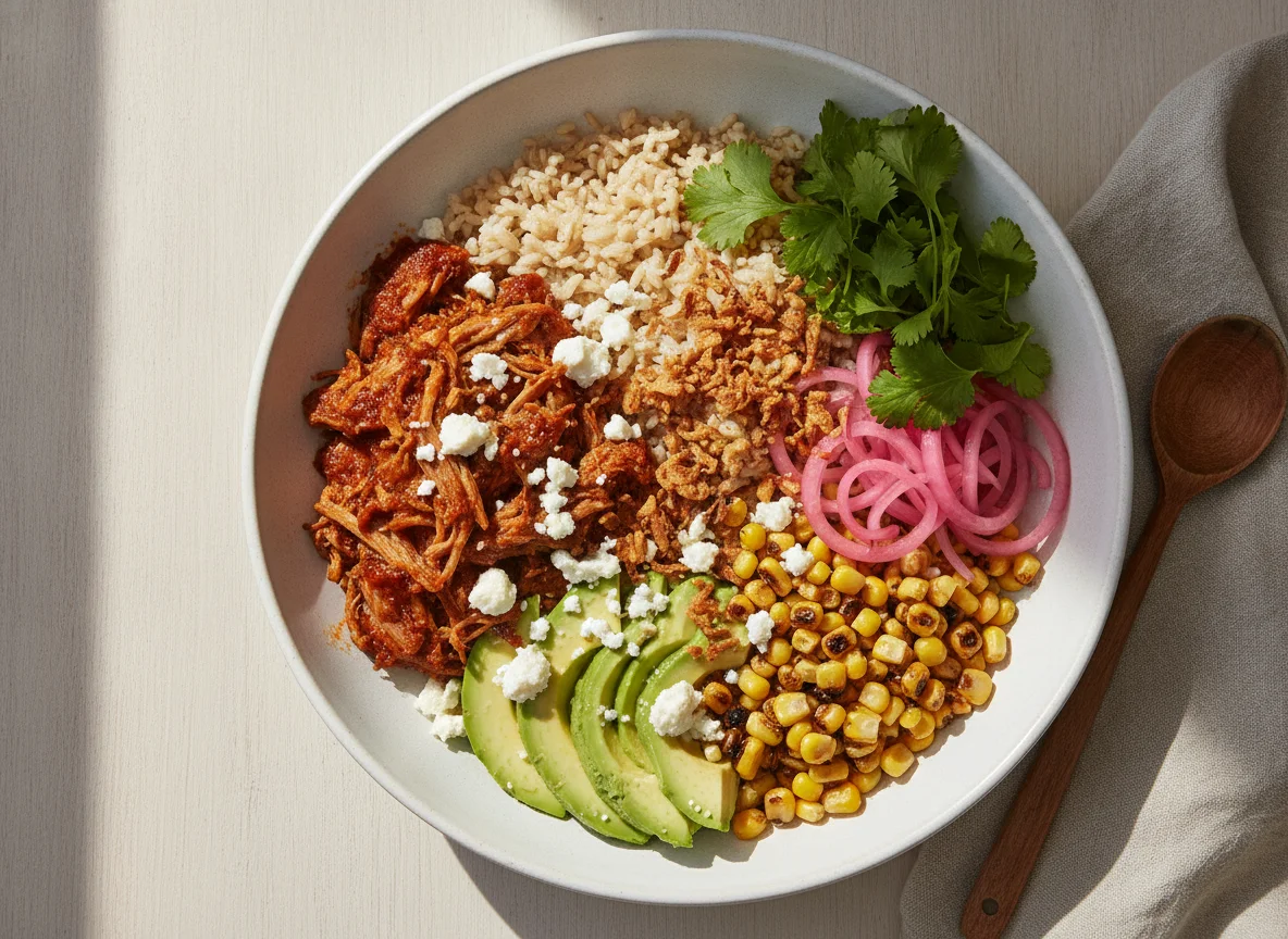Mexican Pulled Pork Bowl with Feta photo
