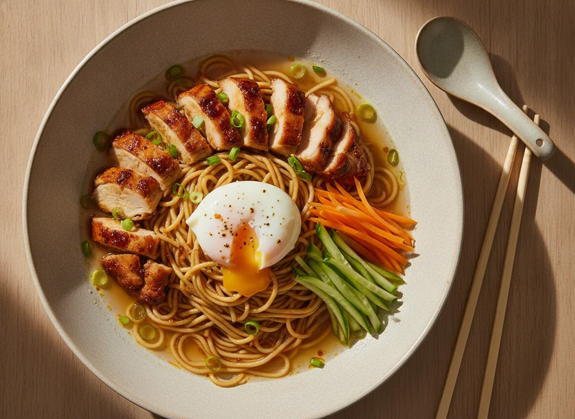 Míchané Nudle (Mixed Noodles with Five-Spice Chicken) photo